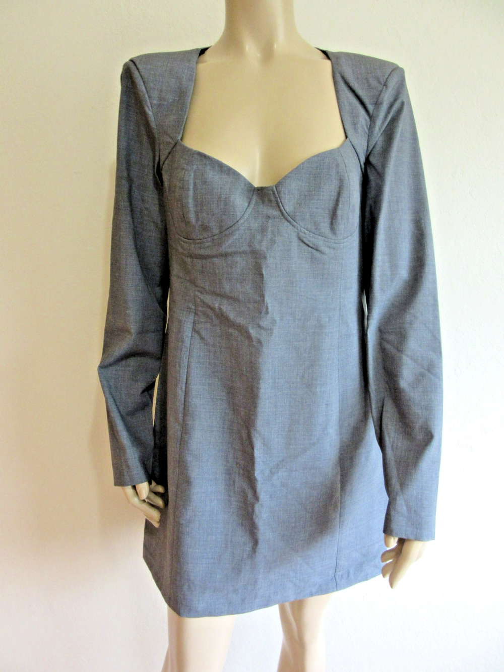 ZARA Gray Lowcut XL Mini Dinner Dress-NWT-CA